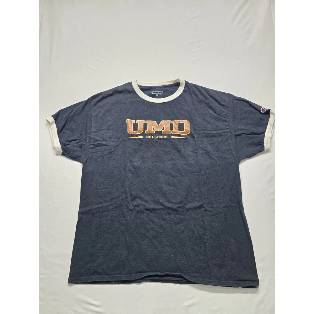 Champion UMD Bulldogs Ringer Tee Vintage Style – Black Graphic Shirt |...
